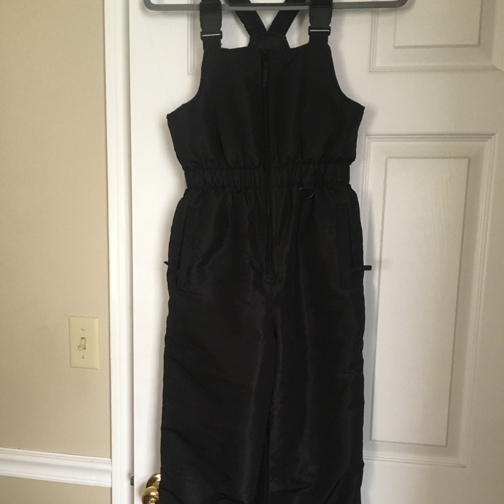 Black bib snow pants